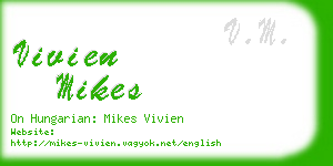 vivien mikes business card